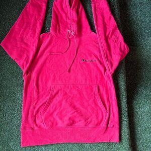 Champion Men's Red and Pink Hoodie